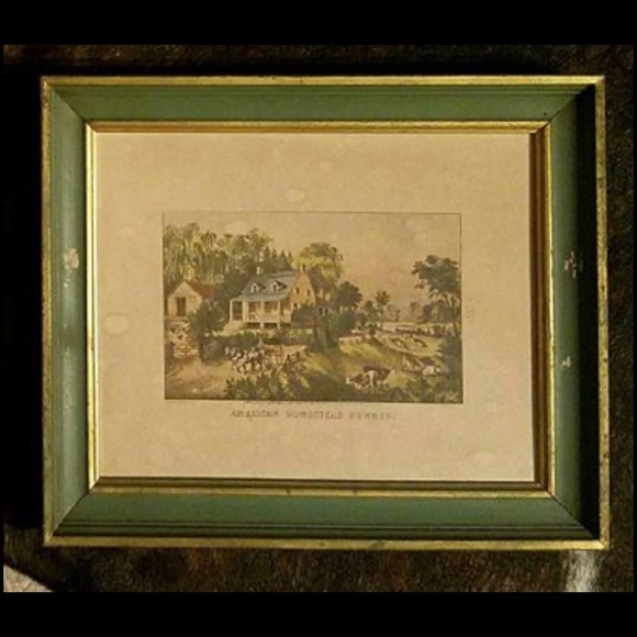 Currier/Ives American Homestead lithograph Seasons - Picture 3 of 4